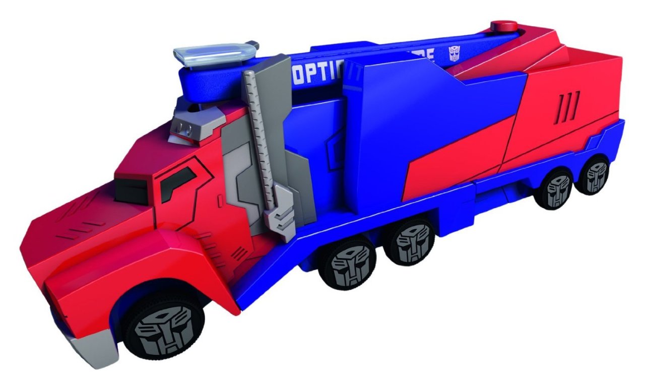 Машинка Optimus Prime из серии Трансформеры, с запуском и браслетом, 11 см.